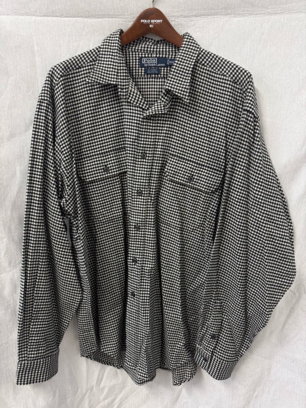 VTG Ralph Lauren Black and White Gingham Shirt G.I. Western Workwear